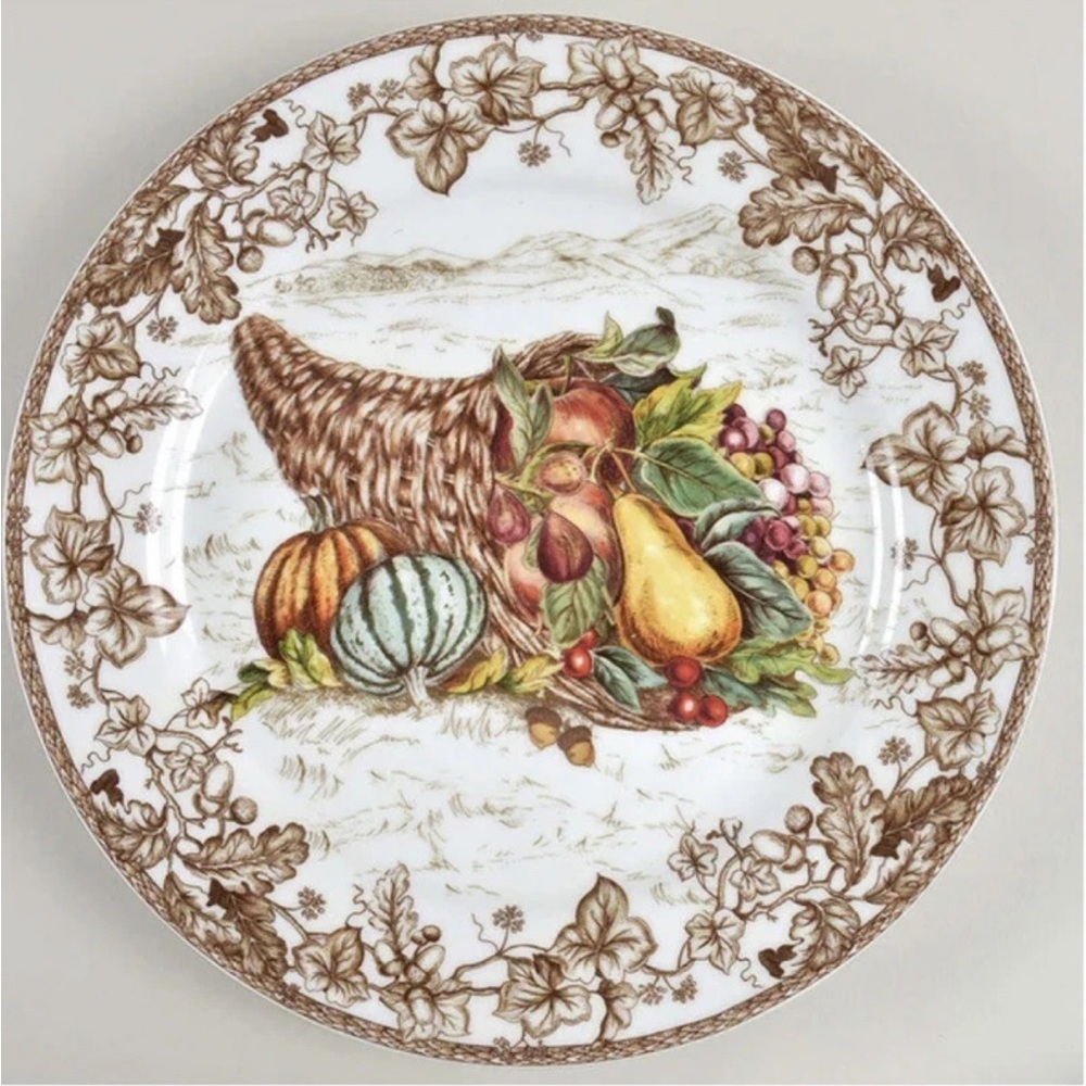 williams sonoma plymouth cornucopia 10 5/8” dinner plate